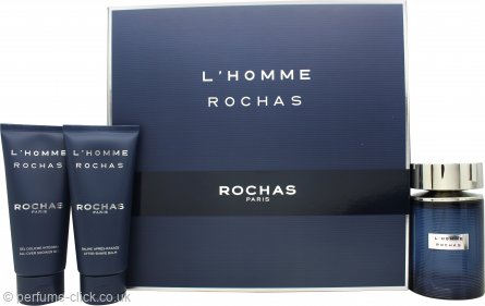 Rochas Eau de Rochas Homme Gift Set 100ml EDT + 100ml Body Lotion + 100ml Shower Gel
