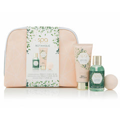 Style & Grace Spa Botanique Cosmetic Bag Gift Set 100ml Body Wash + 100ml Body Lotion + 55g Bath Fizzer + Cosmetic Bag