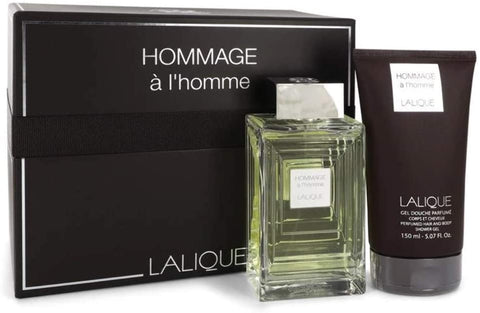 Lalique Hommage a L'Homme Gift Set 100ml EDT + 150ml Shower Gel