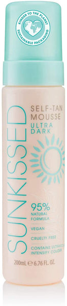 Sunkissed 95 Percent Natural Self Tan Mousse 200ml - Ultra Dark