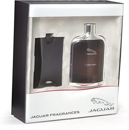 Jaguar Classic Amber Gift Set 100ml EDT + Luggage Tag