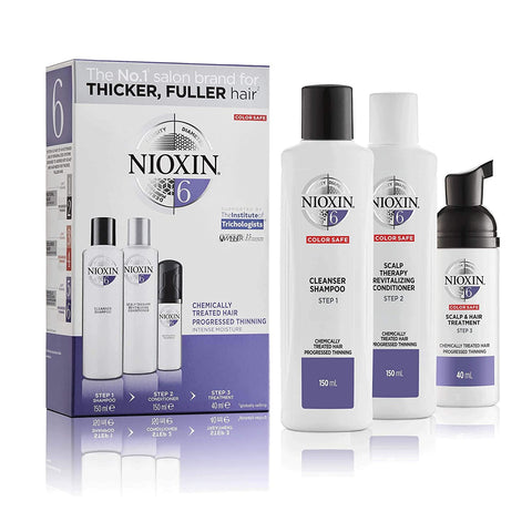 Nioxin 3 Part System No.6 Gift Set 3 Pieces - Chemically Treated Hair with Progressed Thinning