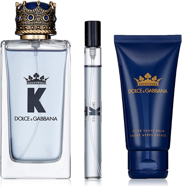 Dolce & Gabbana K Gift Set 100ml EDT + 10ml EDT + 75ml Aftershave Balm