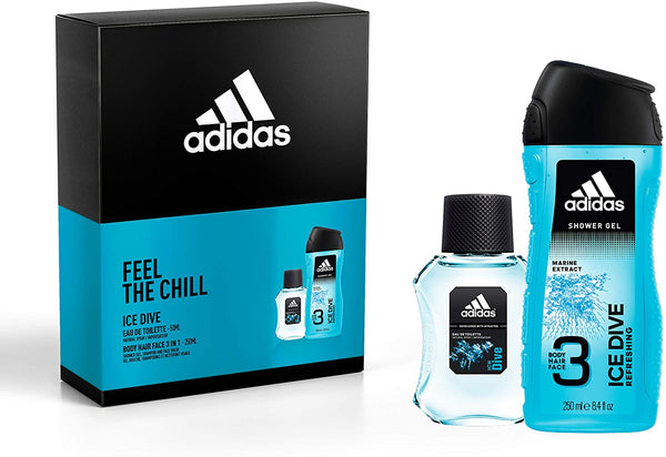 Adidas Ice Dive Gift Set 50ml EDT + 250ml Shower Gel