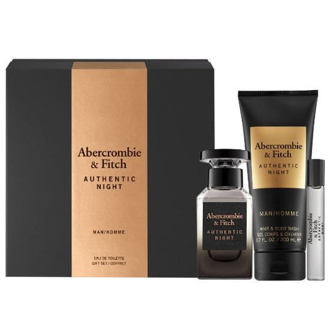 Abercrombie & Fitch Authentic Man Gift Set 100ml EDT + 200ml Hair & Body Wash + 15ml EDT