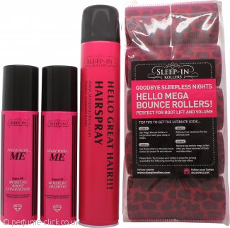 Sleep In Rollers Girls Night Out Gift Set 10 x Rollers + 400ml Hairspray + 250ml Shampoo + 250ml Conditioner