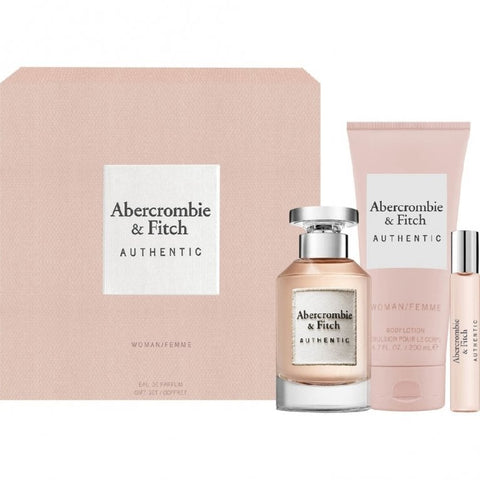 Abercrombie & Fitch Authentic Woman Gift Set 100ml EDP + 200ml Body Lotion + 15ml EDP