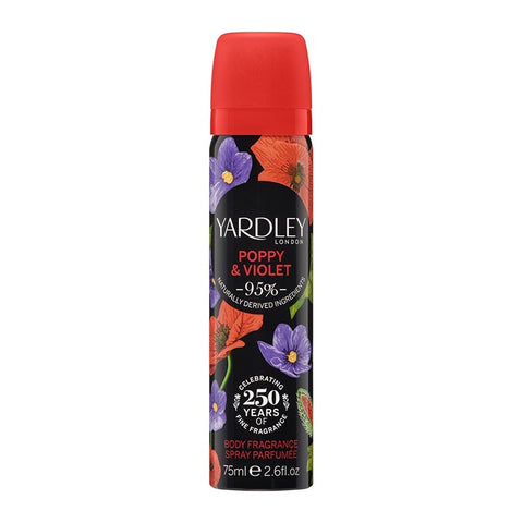 Yardley Poppy & Violet Deodorising Body Spray 75ml