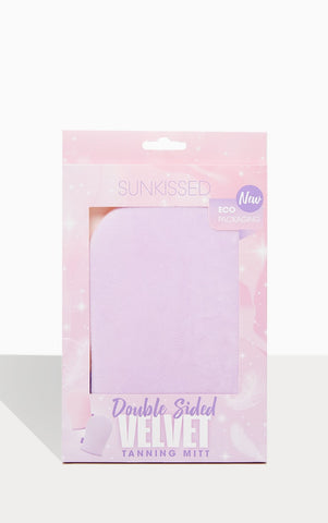 Sunkissed Double Sided Velvet Tanning Mitt - Purple