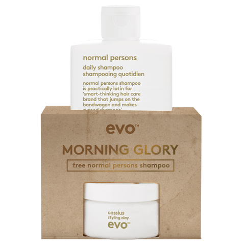 Evo Morning Glory Cassius Gift Set 100ml Cassius Styling Clay + 300ml Normal Persons Shampoo