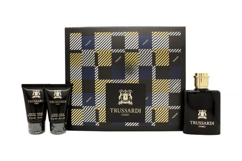 Trussardi Uomo Tweed Weekend Gift Set 50ml EDT + 30ml Aftershave Balm + 30ml Shower Gel