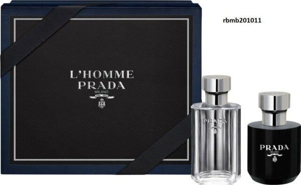 Prada L'Homme Gift Set 100ml EDT + 125ml Aftershave Balm