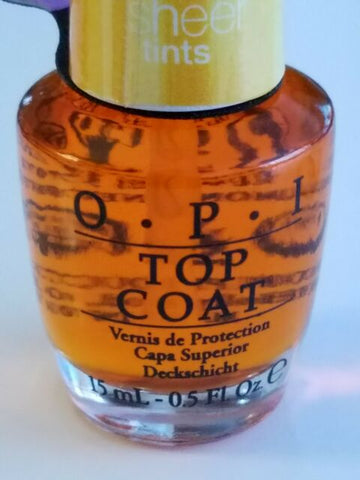 OPI Sheer Tints Top Coat 15ml - I'm Never Amberrassed NTS01
