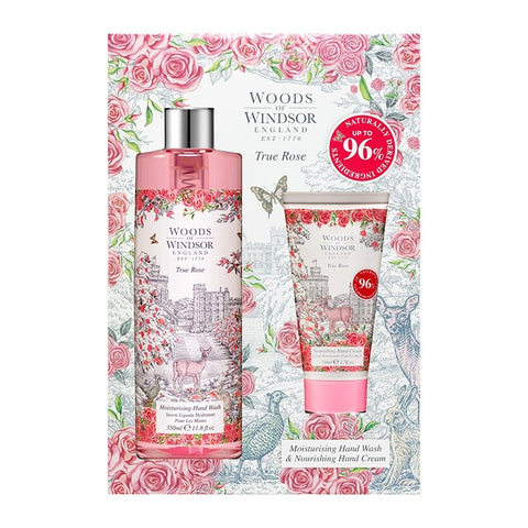 Woods of Windsor True Rose Gift Set 350ml Hand Wash + 50ml Hand Cream